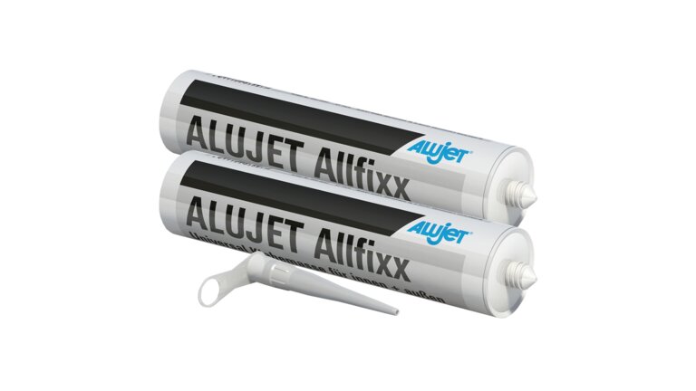 Alujet Allfix, Abbildung von zwei Kartuschen, weiß