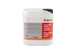 Ein weißer Kanister Grundierung Bitumen und EPDM 1K-Flüssigkunststoff stehend