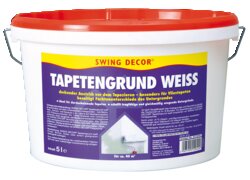 Swing Decor Tapetengrund, im weißen Eimer mit rotem Deckel, 5L