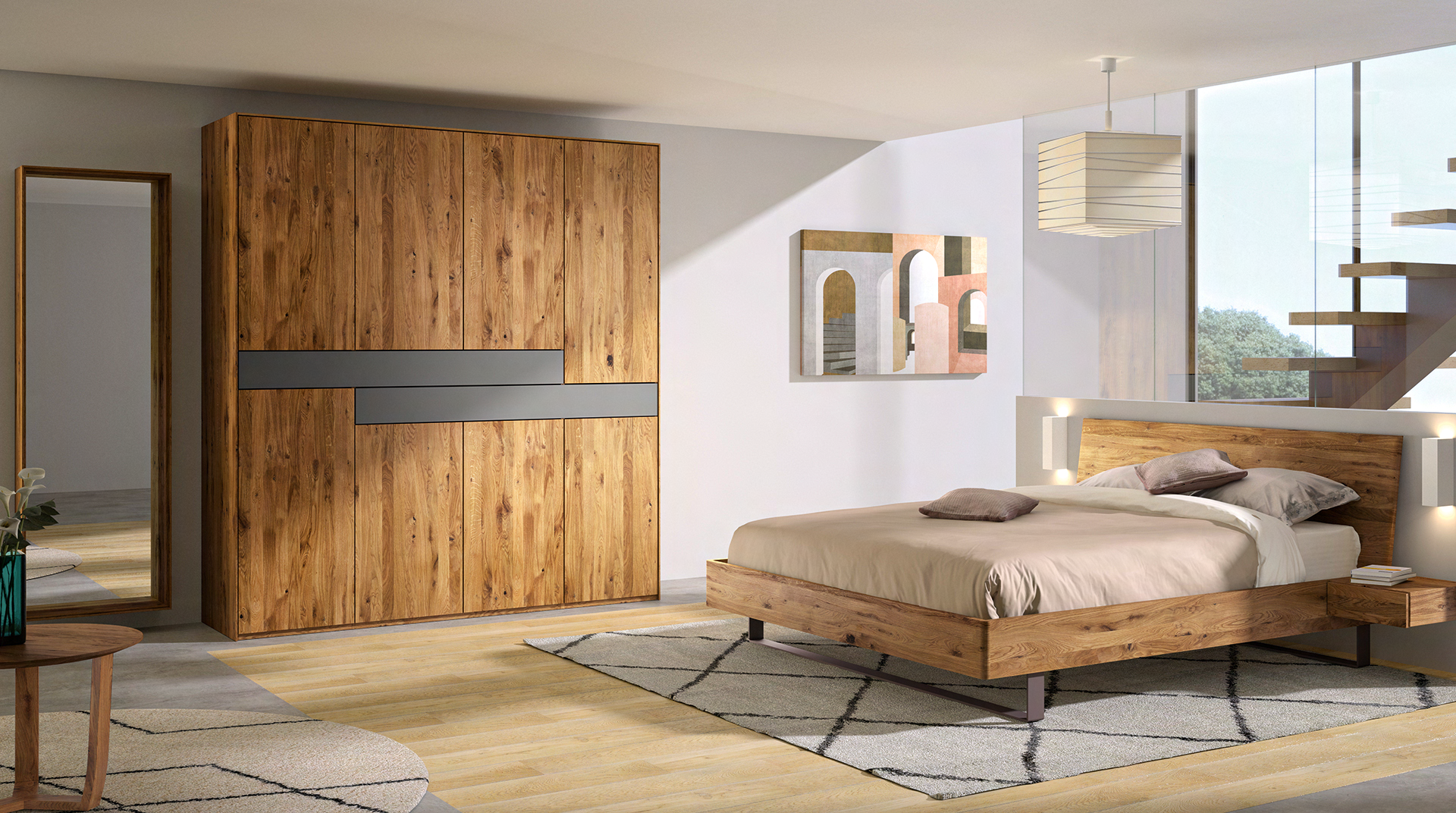 die holzschmiede® Holz Schrank Jaso, behandelt mit Möbelöl der Marke Biofa. | © die holzschmiede®