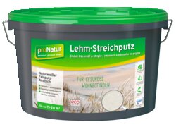 proNatur Lehm-Streichputz, naturweiß, Eimer für 15–20 m².