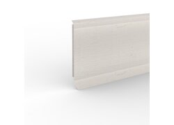 MDF-Hohlkehlleiste in weißer Holzoptik für harmonische Wandabschlüsse.