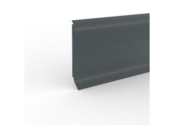 Dunkelgraue MDF-Hohlkehlleiste für einen modernen Wandabschluss.