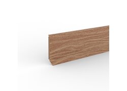 MDF-Hohlkehlleiste in warmer Kirschbaumoptik für Bodenabschlüsse.