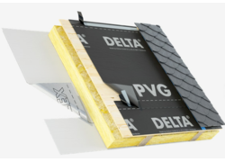 DELTA-PVG Dachaufbau mit Unterdeckbahn.