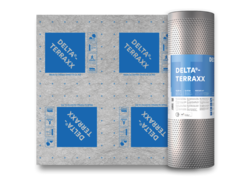 DELTA®-TERRAXX Noppenbahn ausgerollt, blau.