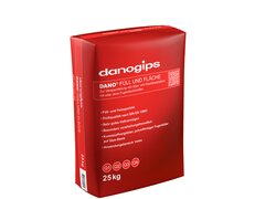 Roter Sack Danogips Füll und Fläche, 25 kg.