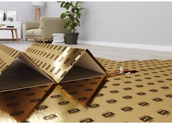 Unterlage aus XPS und PET mit 1,5 mm Dicke für LVT- und SPC-Bodenbeläge.