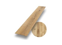 Rustikaler Eichenboden mit markanten Strukturen.