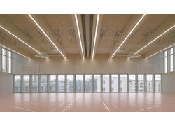 UNICEM Oeko A2 in einer großen und modernen Sporthalle