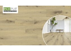 Heller Holzvinylboden in modernem Eingangsbereich.