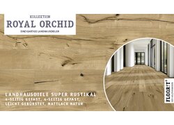 Super rustikale Landhausdiele mit mattem Naturlack gefinisht.