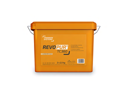 Orangener Eimer mit REVOPUR® TC 360