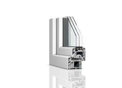 Das Fenster brand-Profil ECO 7000 AD mit weißen Rahmen