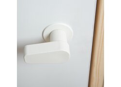 Türgriff, weiß, Nahaufnahme, Holzrahmen