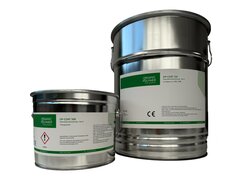 Zwei Metalleimer mit der OP-COAT 500 Polyurethan-Beschichtung