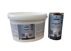 Zwei weiße Plastikeimer mit der OP-COAT 900 Epoxidharz-Beschichtung