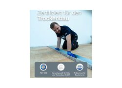 OTTOCOLL® ALLBERT  Verlege Beispiel mit Zertifizierungen des Produktes für den Trockenbau