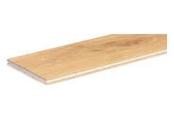 Eine Holz-Mehrschichtdiele, vermutlich Eichenparkett.