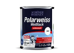 125 ml-Dose Polarweiss Weißlack seidenmatt von Schöner Wohnen, geeignet für innen und außen, Farbe weiß, ideal als 2-in-1 Lack und Grundierung, für alle Oberflächen