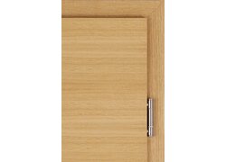 Typ 42, geschlossene Holztür, Ausschnitt eines Schaniers
