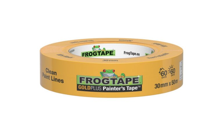 Gelbes FrogTape Gold Plus Malerklebeband