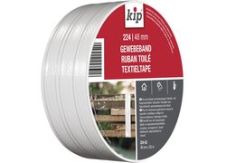 "kip 224 Gewebeband" in Weiß, mit einer Breite von 48 mm und einer Länge von 50 m. 