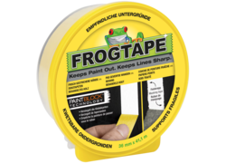 Gelbes Frogtape Malerband mit PaintBlock-Technologie.