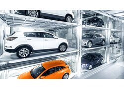Automatisiertes Parksystem, mehrere Fahrzeuge, Stahlstruktur