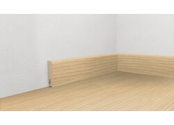 Furnierummantelte Sockelleisten "Esche" mit Fichteholzkern 
