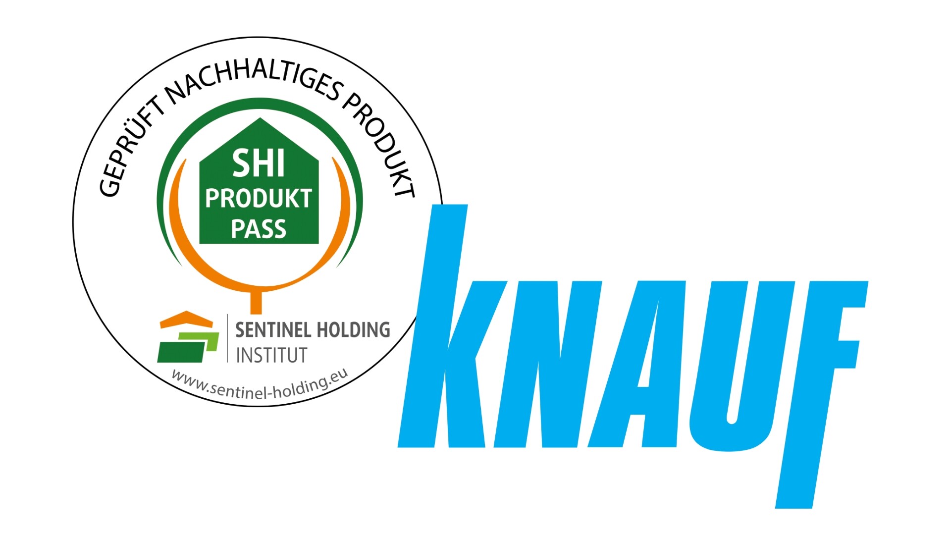 Knauf Logo mit SHI-Produktpass Siegel