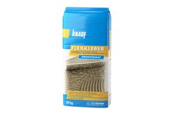 Knauf Flexkleber Grobformat, 20 kg, ideal für großformatige Bodenfliesen, zum Ausgleichen und Kleben.
