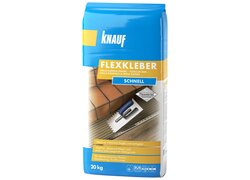 Knauf Flexkleber Schnell, 20 kg, für Fliese-auf-Fliese, schnell belegreif, für keramische Fliesen.