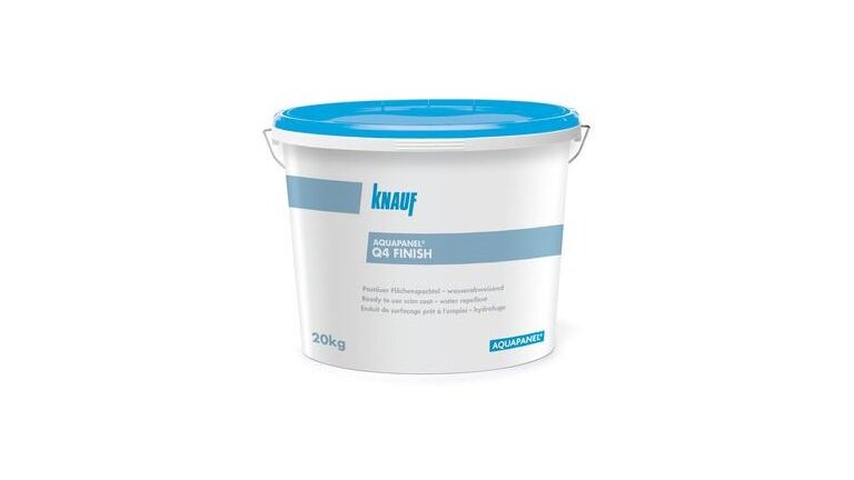 AQUAPANEL Q4 FINISH, im weißen Eimer mit hellblauem Deckel