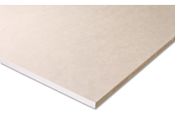 Beige Gipskartonplatte mit glatter Oberfläche.