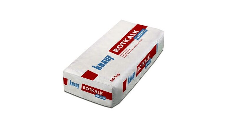 Rotkalk Grund, verpackt, liegend, in Papier, 300kg