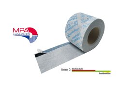 Dichtband mit MPA Hannover-Logo und Butyl-Klebebestreifen, Variante C.