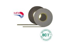 Dichtungsband mit MPA Hannover-Logo und EC1-Plus Emissionszertifikat.