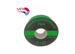Sonderdichtband mit MPA Hannover-Logo und Angabe der Leistungsdaten