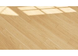 Heller Holzboden in Eichenoptik mit natürlicher Maserung und gleichmäßiger Plankenverlegung