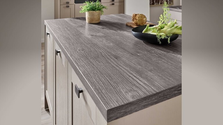 Arbeitsplatte Elementa Pro XL in der Variante K763 Black Concrete