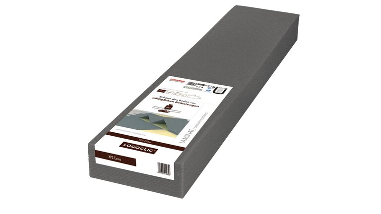 Logoclic XPS Extra: 5 mm starke Bodenunterlagsplatte.