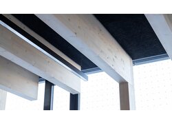 Decke mit Hanfakustikplatte