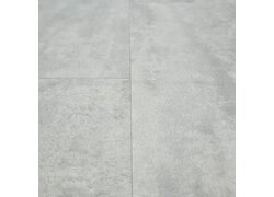 Vinylboden  SPC  Klickvinyl in Steinoptik Hauptbild Nahaufnahme einer grauen Bodenfliese mit matter Betonoptik.