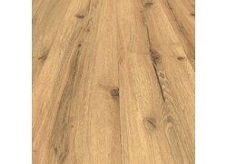  Holzoptik-Vinylboden mit realistischer Astknoten-Textur und Maserung.