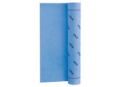 PCI Pecilastic W, blaue Folie auf der Rolle, liegend, Sicht von oben