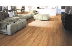 Wohnbereich mit hellem Eichenholzparkettboden