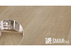 SMARtec Designboden in heller Eichenoptik überzeugt durch seine natürliche Holzstruktur und zeitlose Optik. Ideal für Flure, Wohnräume und moderne Einrichtungskonzepte.