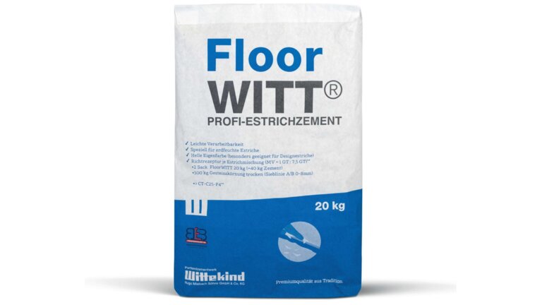 Weiß-blauer Sack Floor WITT Estrichzement