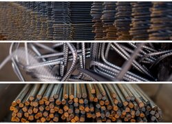 gestapelte Bewehrungsgitter oder Matten, die zur Flächenbewehrung genutzt werden.